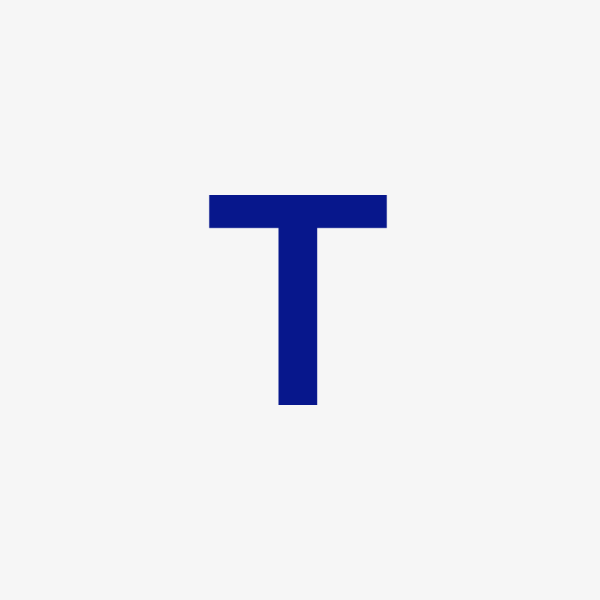 Буква т синяя