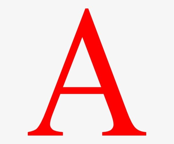 Буквы красного цвета