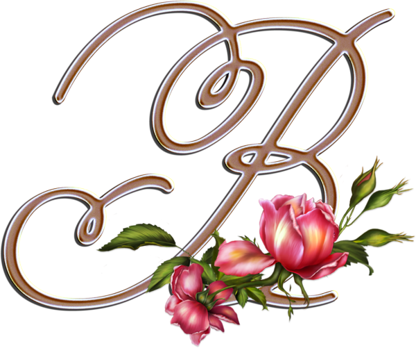 Красивые буквы с цветами