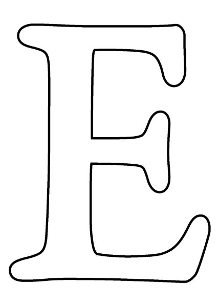 Трафарет буквы e