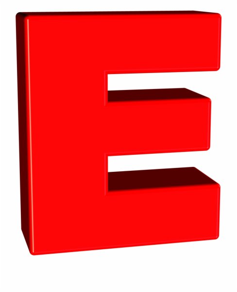 Буква e