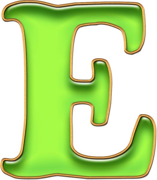Буква е цветная