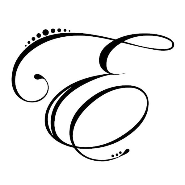 Буква е красивая прописная