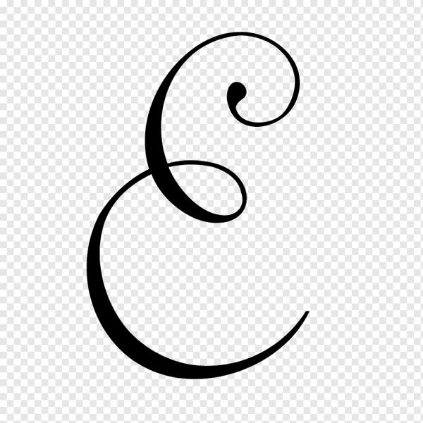 Буква е красивым шрифтом