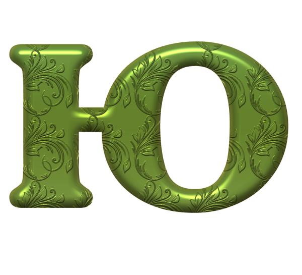 Буква а зеленая