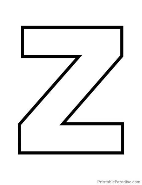 Буква z белая