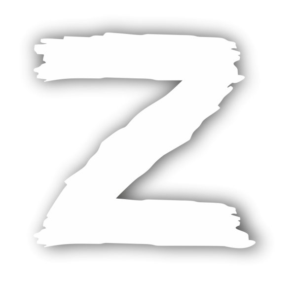 Буква z на прозрачном фоне
