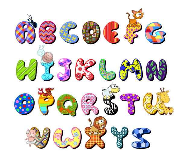 Веселые буквы английского алфавита