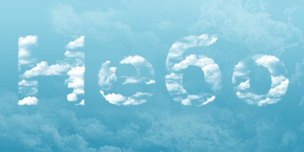 Надпись из облаков