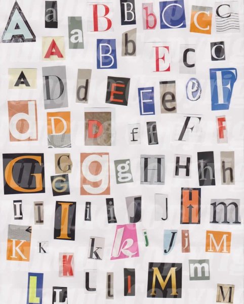 Буквы из журналов