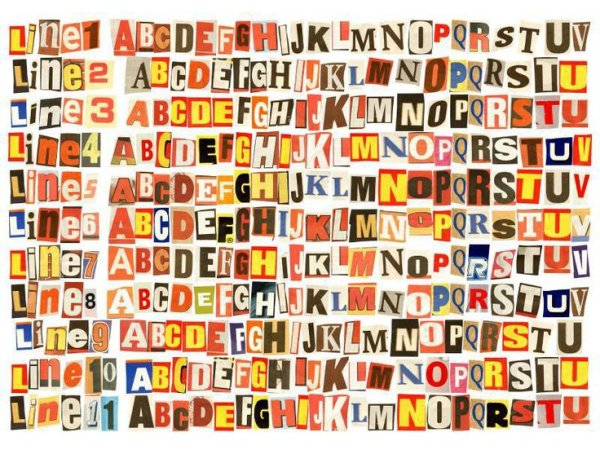 Вырезанные буквы