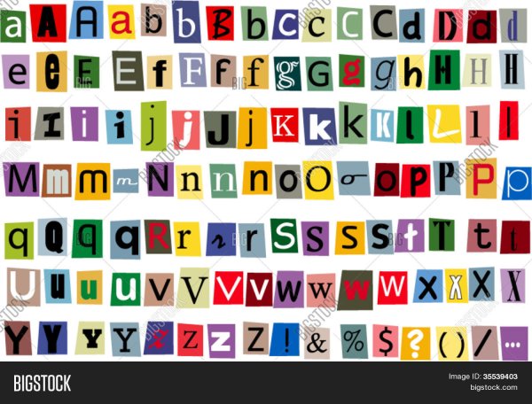 Буквы вырезанные из журналов