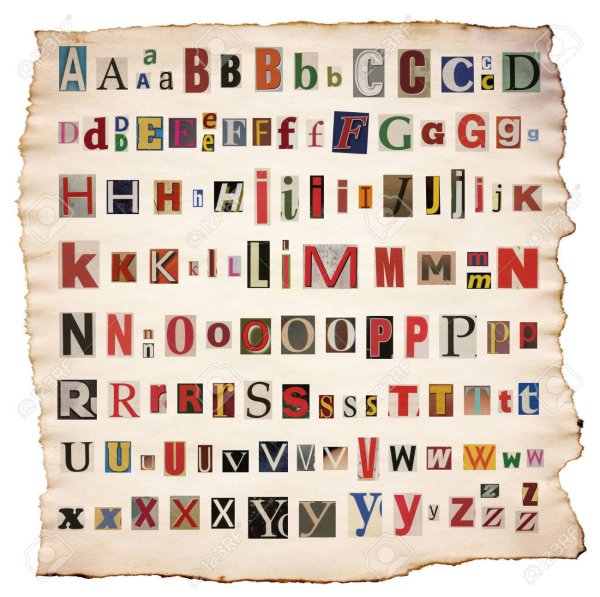 Буквы вырезанные из газет