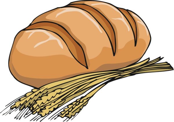 Хлеб круглый мультяшный