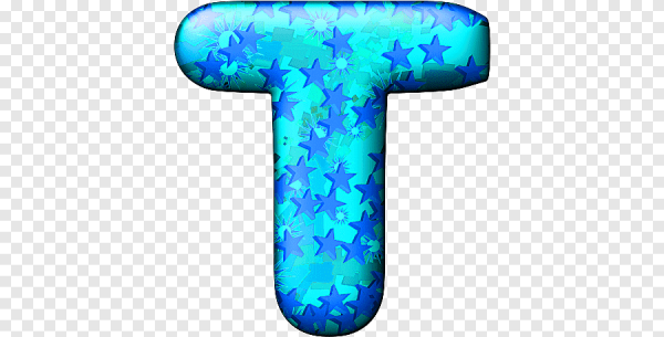 Буква т синяя