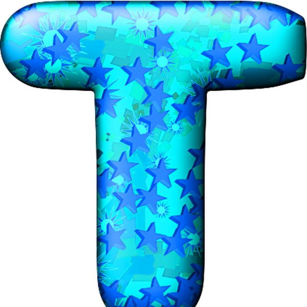 Буква т разноцветная