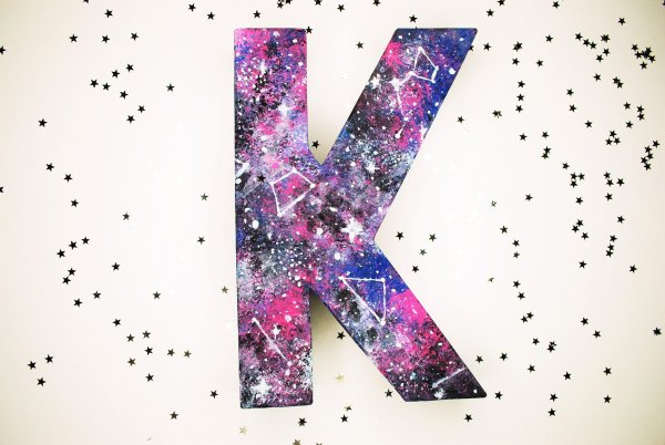 Буквы в стиле космос