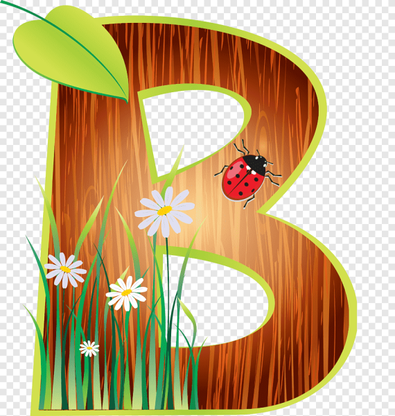 Буквы в весеннем стиле