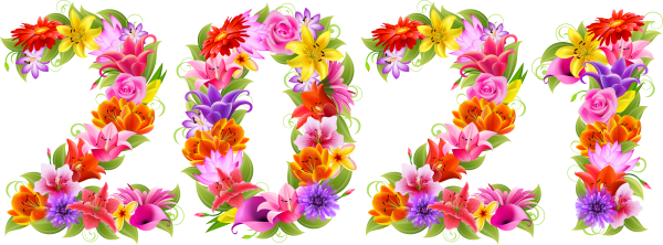 Красивые цветочные цифры