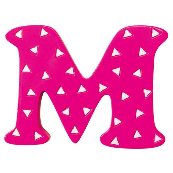 Буква м розовая