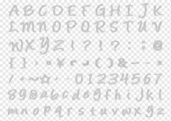 Цифры мелом на прозрачном фоне