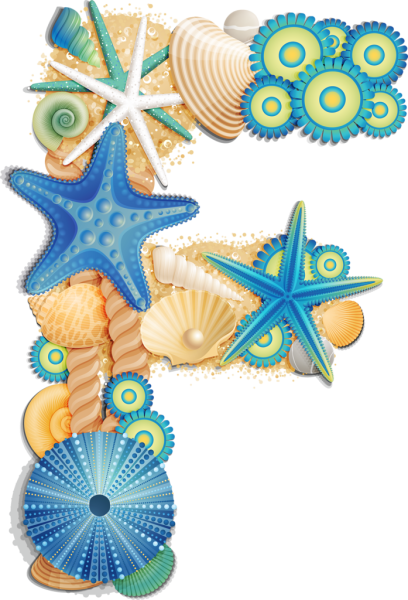 Буквы алфавита в морском стиле