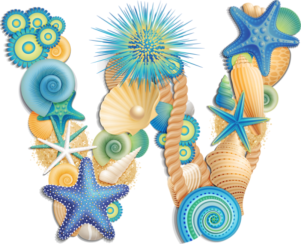 Буквы в морской тематике