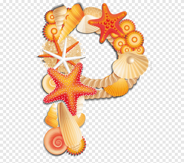 Красивая буква а на морскую тему