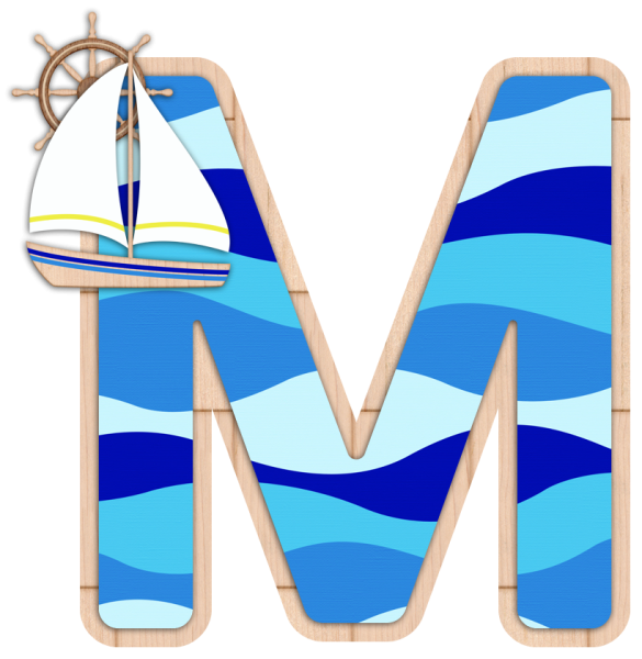 Буквы в морском стиле