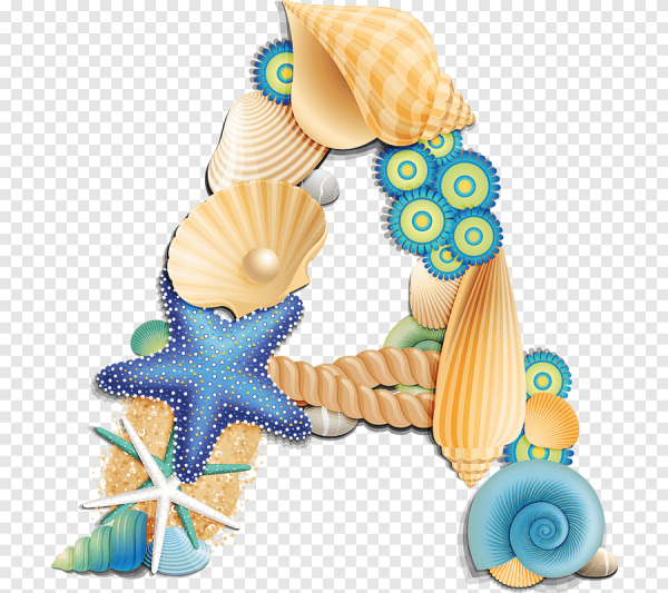 Буквы алфавита в морском стиле