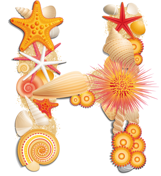 Буквы для оформления на морскую тематику