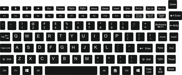 Наклейка клавиатура для ноутбука GPD 7x7 mm