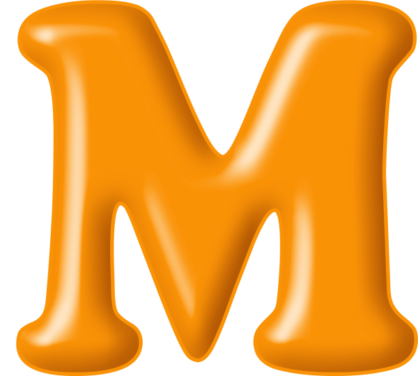 Буква м цветная