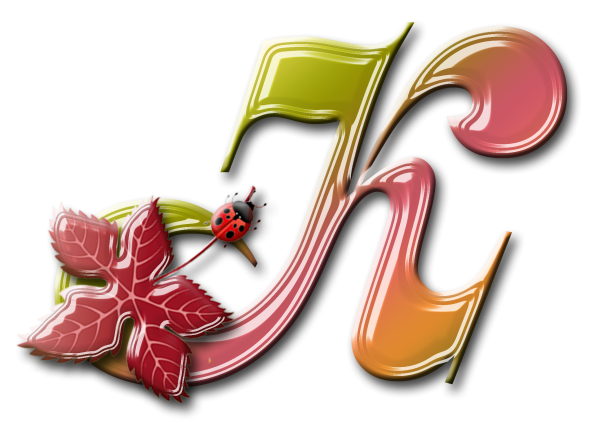 Осенний алфавит на прозрачном фоне