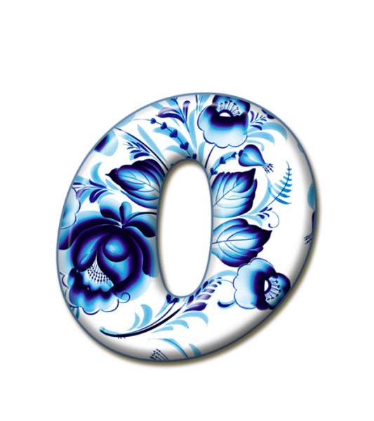 Цифры Гжель