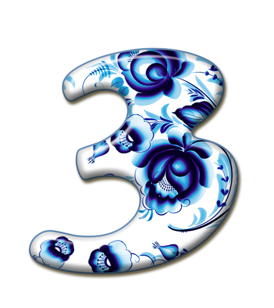 Алфавит в стиле Гжель