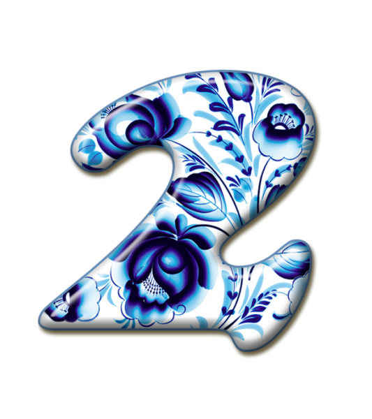 Цифры Гжель