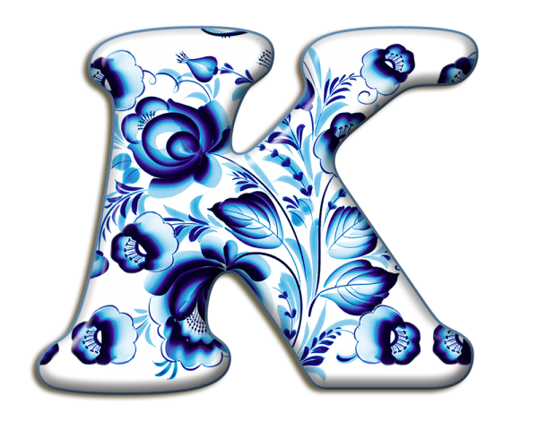 Алфавит в стиле Гжель