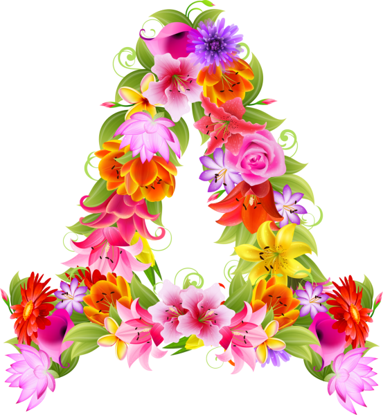 Цветочные буквы