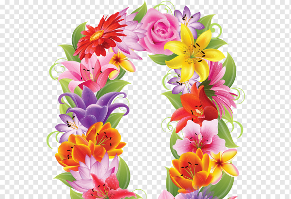 Красивые цветочные буквы