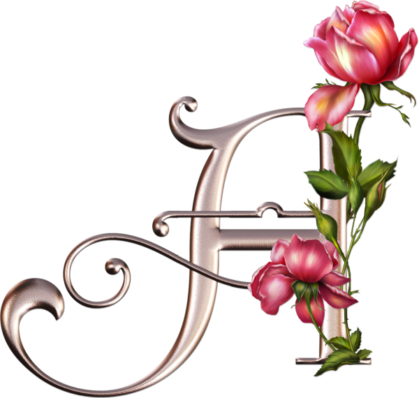 Буквы с цветами