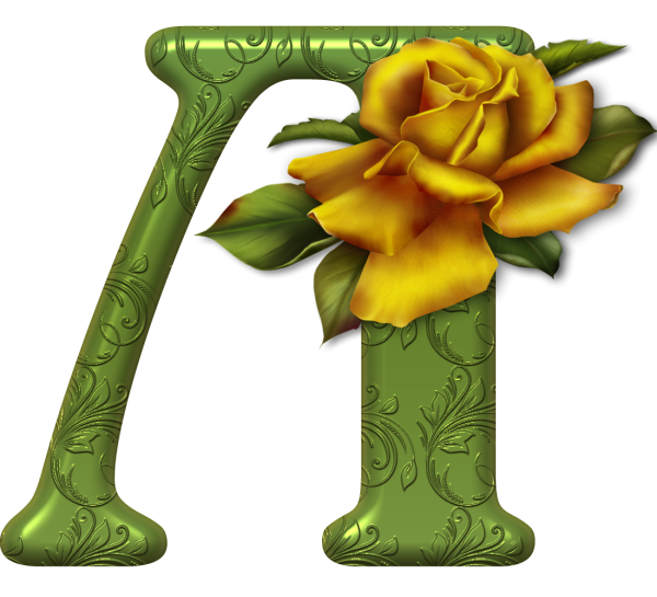 Русские буквы с цветами