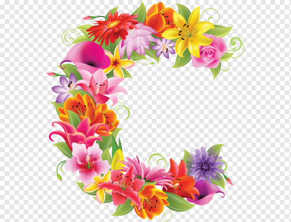 Цветочные буквы