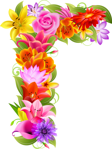 Буквы в цветах