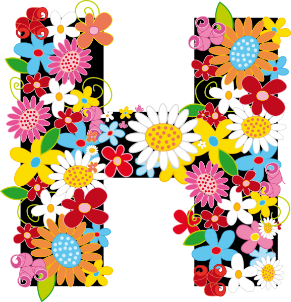 Цветочные буквы