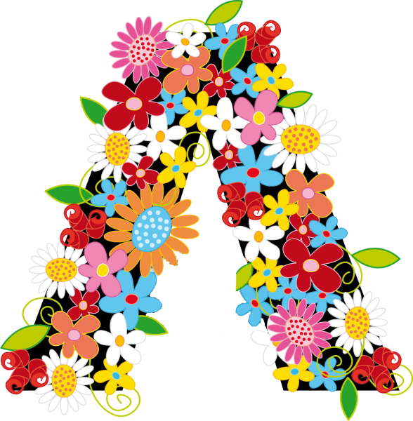 Буквы из цветов