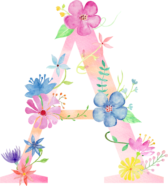 Буквы из цветов