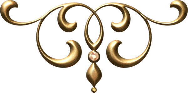 Вензель объемный золотой