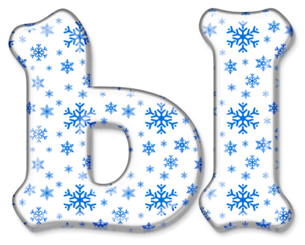 Буквы в новогоднем стиле