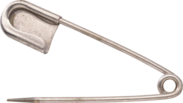 Булавка на белом фоне